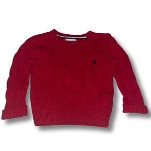 Polo Toddler Knitted Navy Blue and Red Sweater Size 12 months